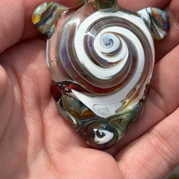 Grateful Dead Hand blown Glass dead bear pendant - Picture 2 of 7